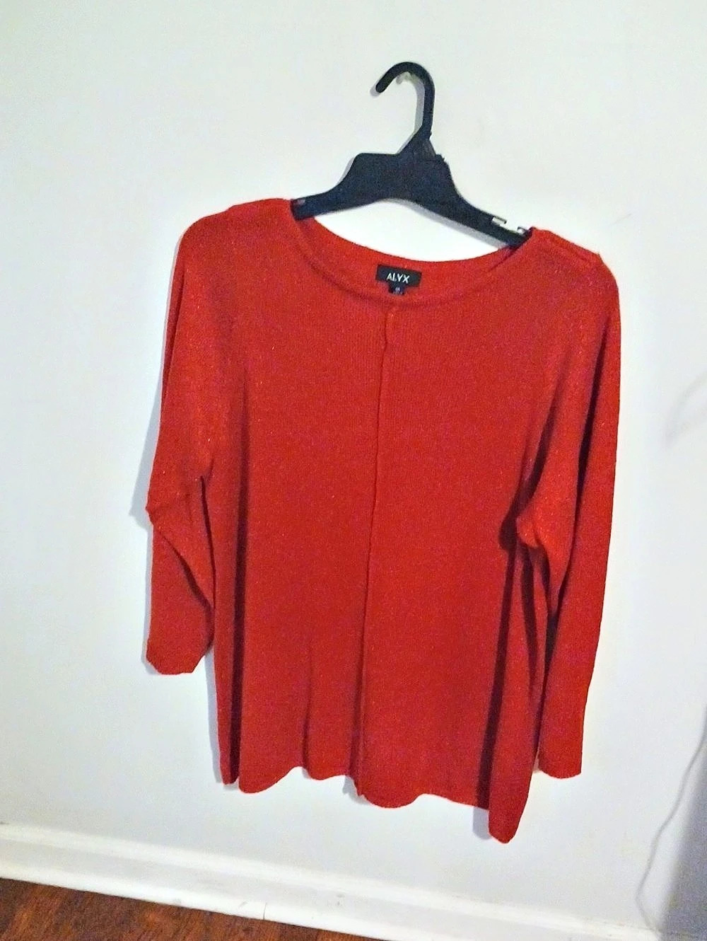 Ally Long Sleeve Blouse in Red Like New